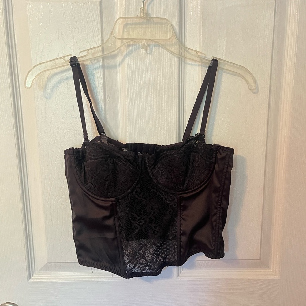 Sincerely Jules Junior's Lace Corset Top Sleeveless Cropped